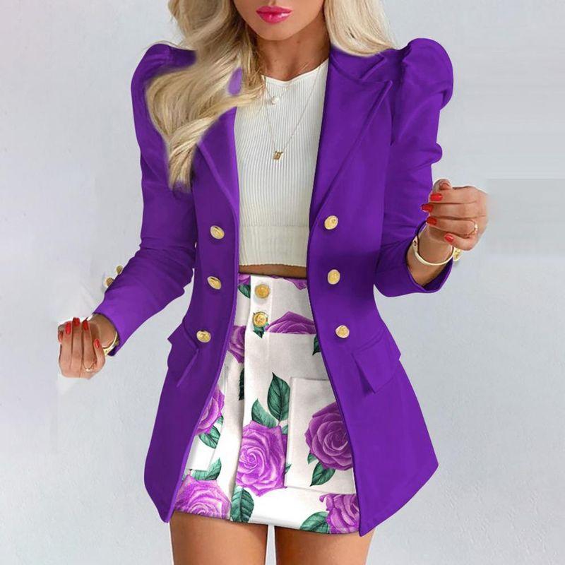 Autumn New European and American Style Skirt Long Sleeve Suit Suit