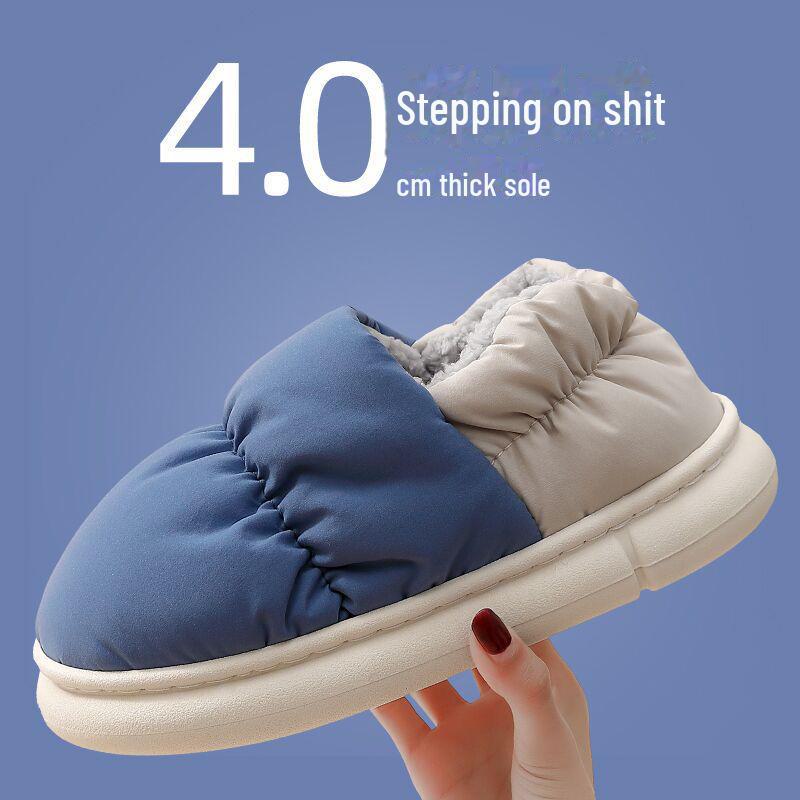 2023 New Waterproof Non-Slip Warm Cotton Indoor Slippers for Women & Men