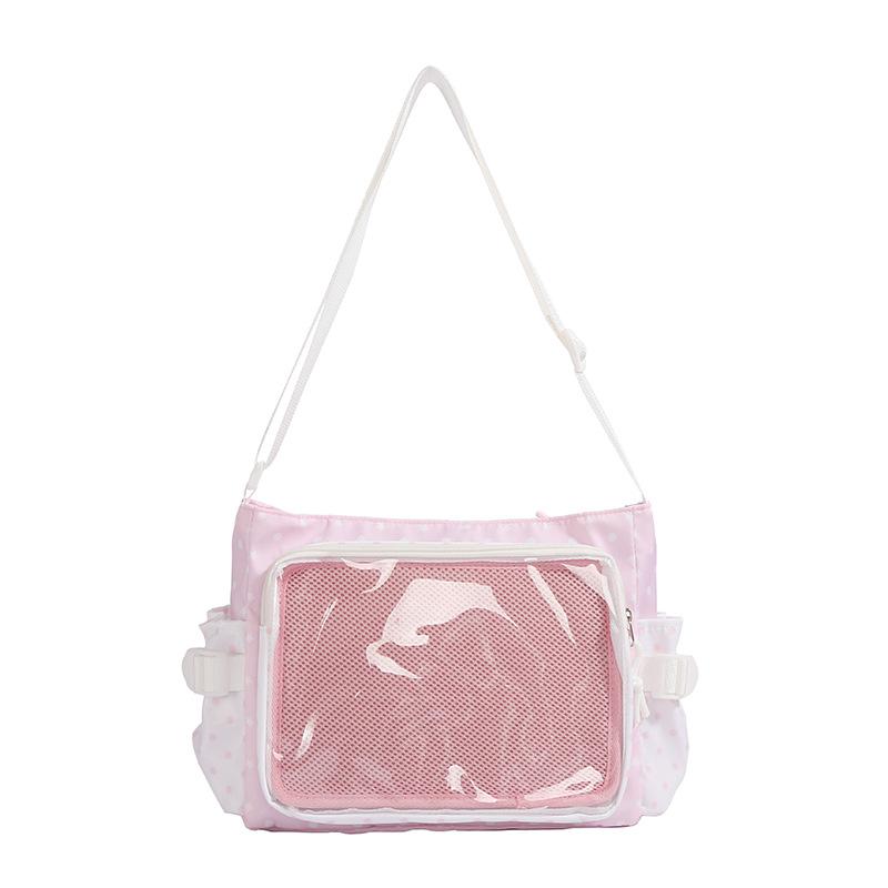 New Japanese Versatile Transparent Pain Bag Single Shoulder Class Book Two-dimensional Bag Women's Large-capacity Leisure Pain Bag