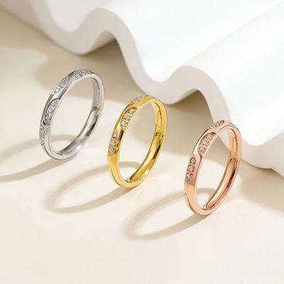 Modischer und vielseitiger Bayside Titanstahlring Damen Hochwertiges Exquisites Zeigefinger-Accessoire