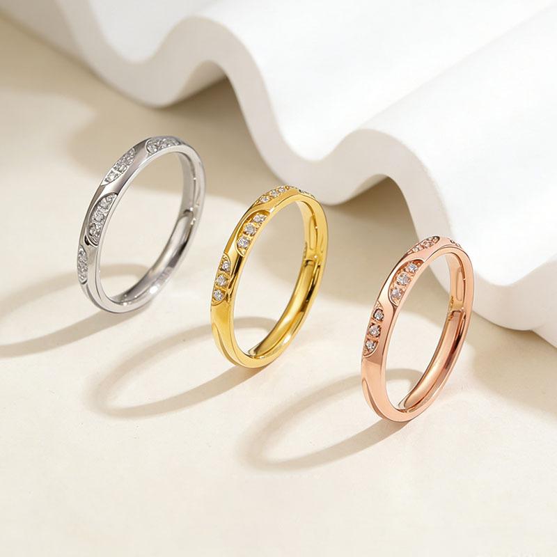 Fashionable and Versatile Bayside Titanium Steel Ring Women's High-Quality Exquisite Index Finger Accessory