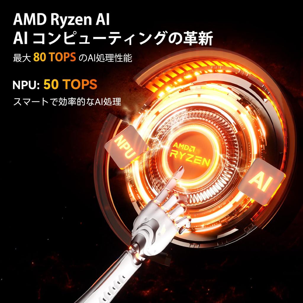 KI GEEKOM A9 MAX KI Mini-PC Ausgestattet mit dem leistungsstärksten AMD Ryzen AI 9 HX 370 32GB DDR5 2TB SSD bis 128GB 8K Ausgabe für vier Bildschirme 2 x USB 4 2 x