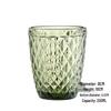 Embossed Glass Tumbler: Versatile Cup for Mouthwash, Juice, Milk, or Beer