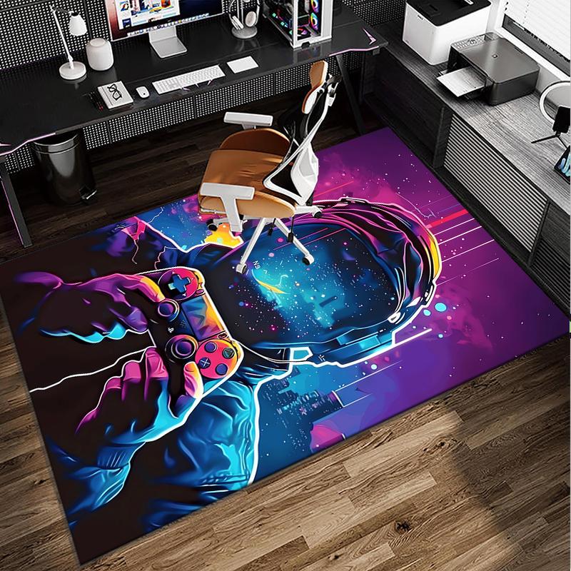Cyberpunk Gaming Hero Office Rug Chair Mat, Entryway Carpet, Suitable for Front Door, Bedroom, Living Room, Desk, Holiday Gift
