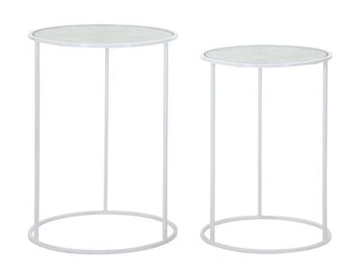 Table White Harts Pair Cm Ø 43X60-38X55