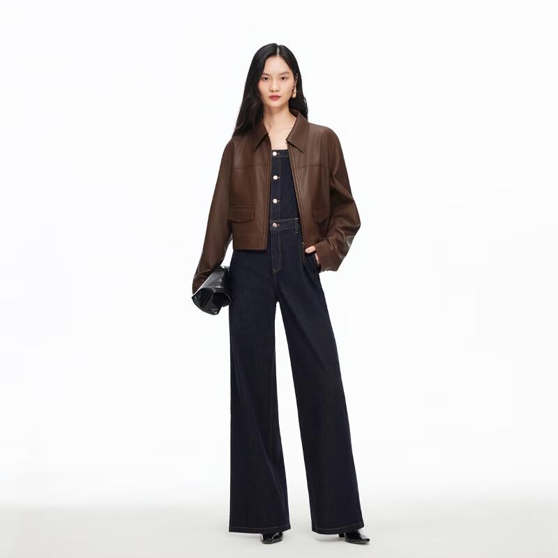 VEROMODA Women's Wide Strap Denim Overalls