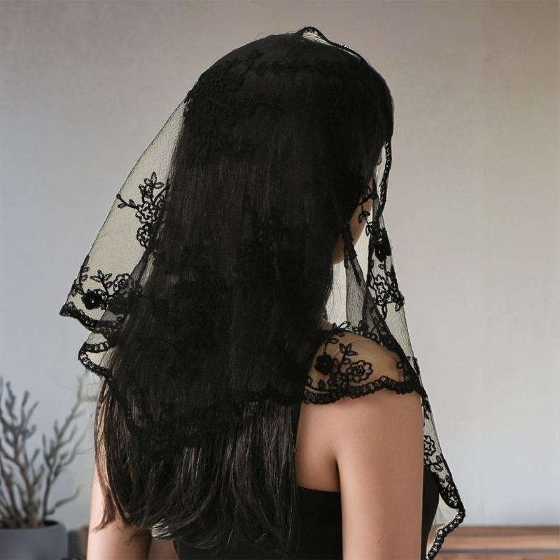 Elegant Lace Bandana For Women Breathable Polyester Fabric Hair Accessory For Daily Wear