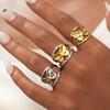 Stainless Steel Butterfly Design Rings For Women 18K Gold Plated Waterproof Quality Zircon For Daily Wear Vacation Seaside Etc