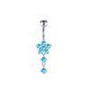 Blue Series Stainless Steel Butterfly Navel Ring - Fashionable Japanese Korean Sexy Goddess Jewelry