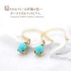 Barzaz Turquoise Earrings in 18K Yellow Gold with Droplet Shape and Dangle December Birthstone Hooks,