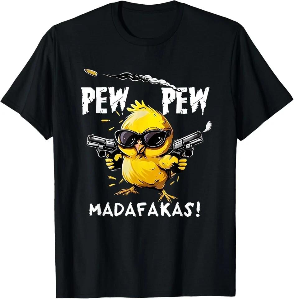 Pew Pew Madafakas Bird With Guns Funny Unisex T-Shirt Unisex T-Shirt L