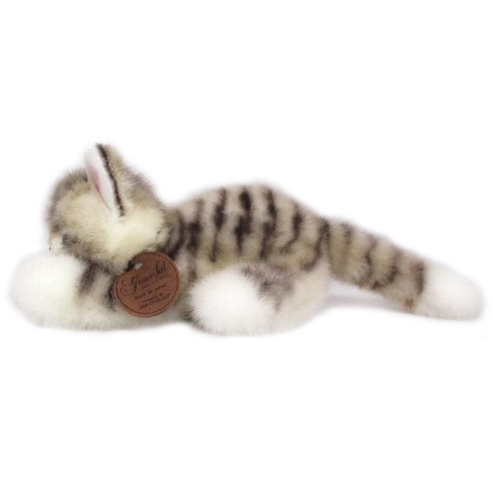 Sanei Original Plush Toy Kitten Miiya Crawling Gray W12×D18×H9cm Cat Reissue