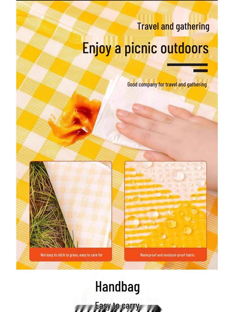 Waterproof Portable Picnic Mat - Moisture & Stain Resistant Ground Mat for Outdoor Camping & Spring Outings
