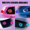 Solar Powered Car Neon Light Wireless Cute Double Heart Shaped Led Ambient Light Suction Cup  Atmosphere Breathing Lamp