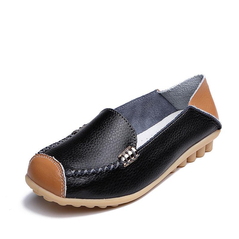 Toamnă pantofi casual cu vârf rotund pentru femei și femei pantofi casual cu mânecă beanie pantofi cu toc plat pantofi pentru femei mărime mare pantofi pentru femei