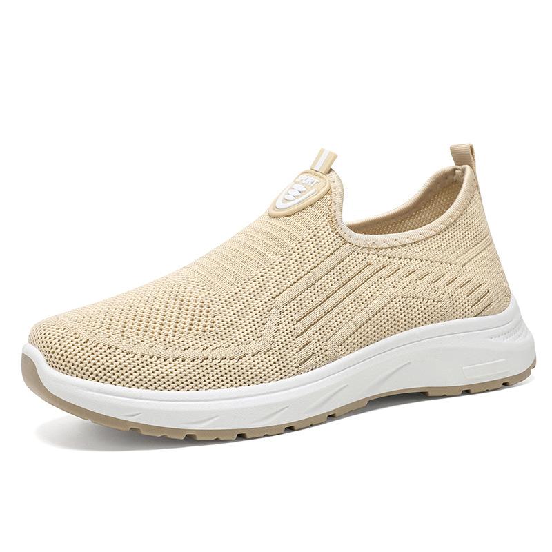 Jinshiyuanshu Shoes women's soft-soled casual shoes processing custom breathable women's single shoes one pedal flying woven shoes lazy shoes