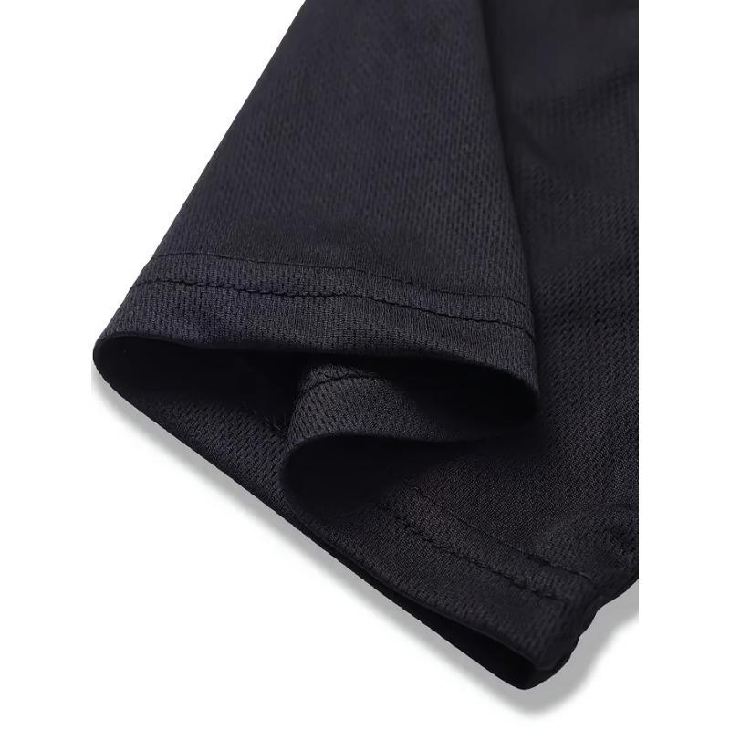 European sizes Men'S Casual Sports Trendy Fitness Outdoor Short-Sleeve Shirt, Fashionable 2D Print Design, Elastic Comfortable Fit for Exercise