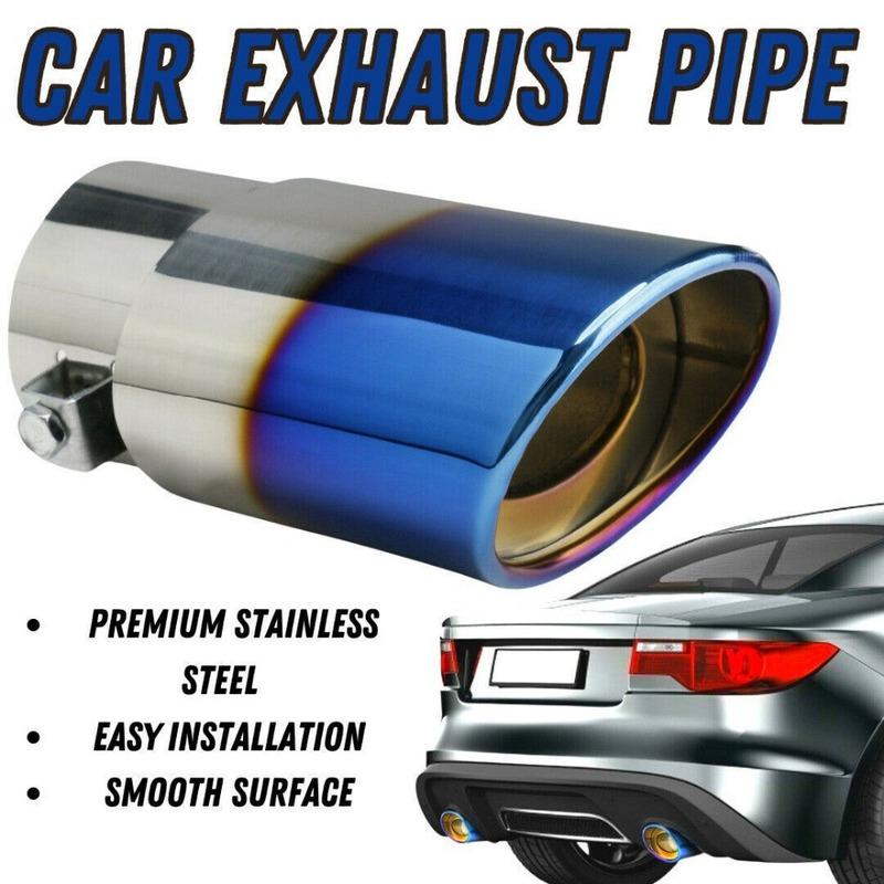 63MM Straight/Bend Chrome Universal Car Exhaust Nozzle Muffler Tip Pipe Round TailPipe Stainless Steel Car Tuning
