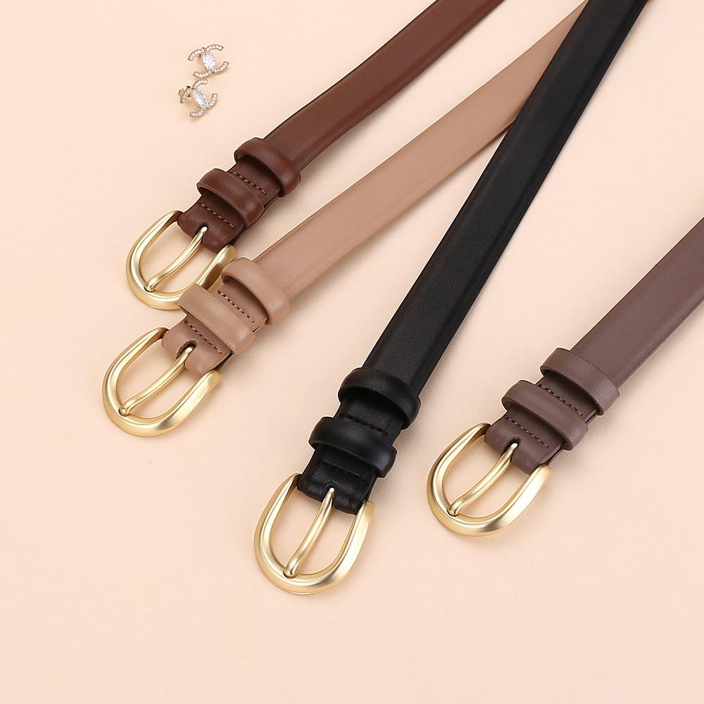 Ceinture pour dames Ceinture décorative en cuir pour femmes Ceinture pour femmes Affaires Premium Boucle à ardillon mate Simple