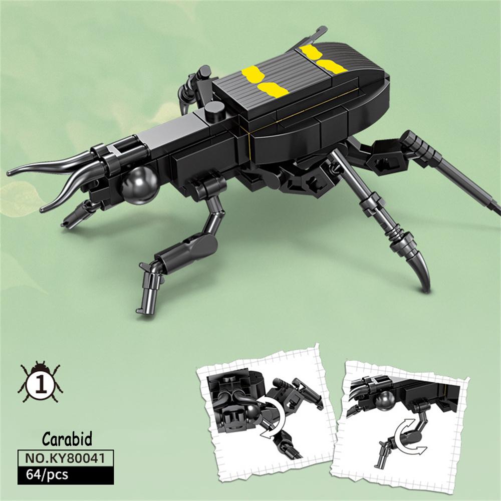 Mini Cockroach Puzzle Building Block Toys Create A Children's Insect World - Insect Ecological Park; Mini Particle Toy Gift