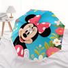 Minnie Mouse, Floral Background Automatic Opening and Closing Umbrella, Compact Travel Umbrella, Lightweight and Portable, Suitable for Beac