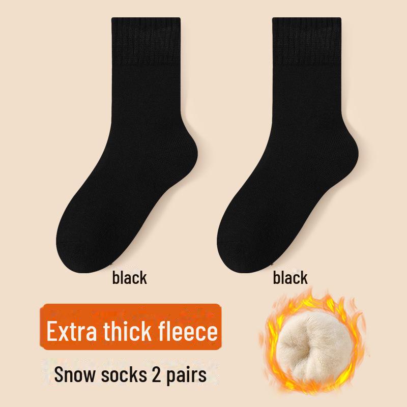 "Women's Plush Winter Socks - Velvet, Thick, Warm Mid-Tube Home & Sleep Socks"