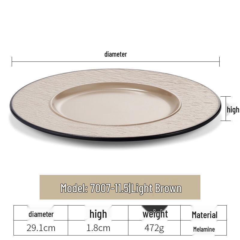 ZISIZ Japanese Style Melamine Round Plate