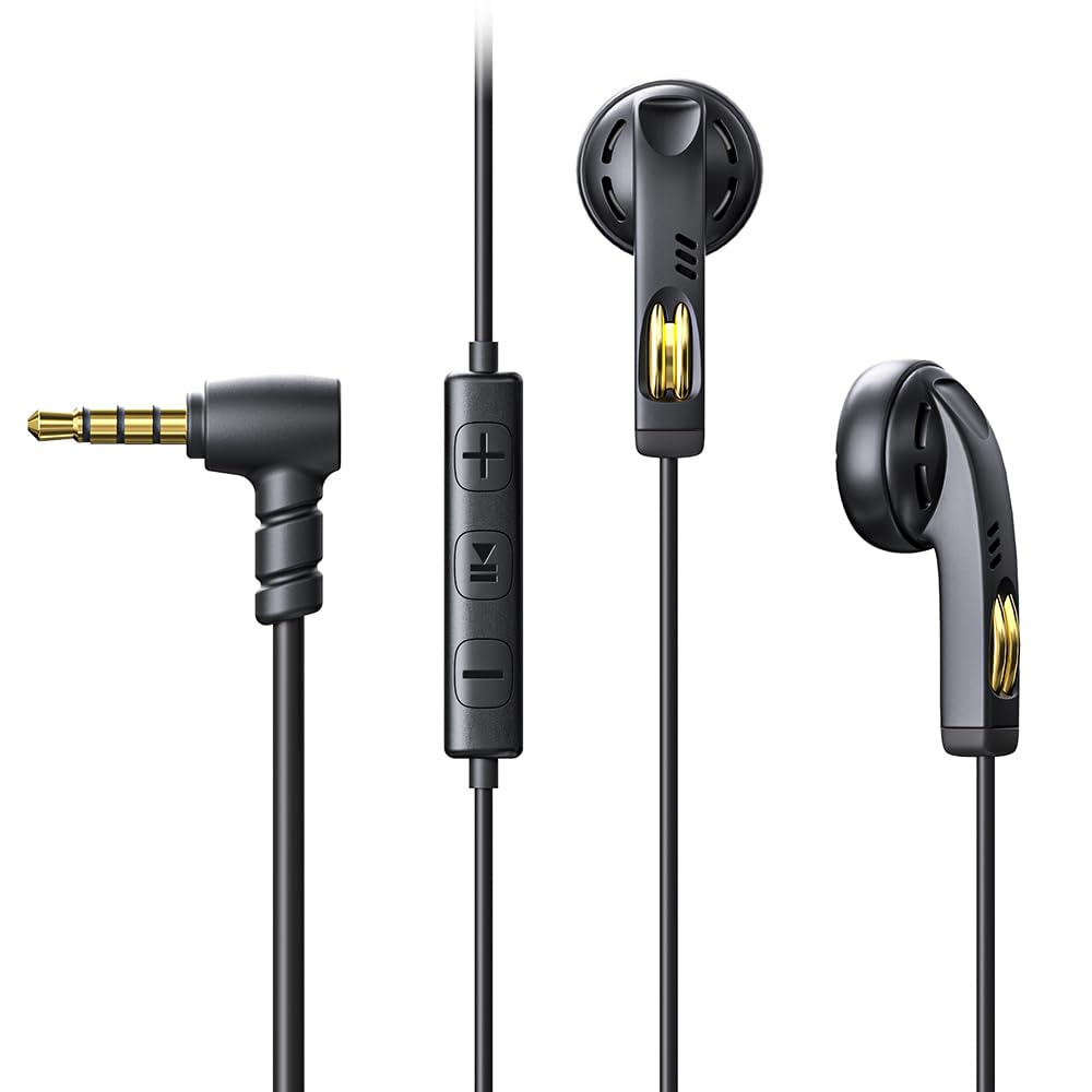 Jade Audio JF11 MIC Black FIO-IEM-JF11MIC-B Intra-Concha Earphones with Microphone, Lightweight