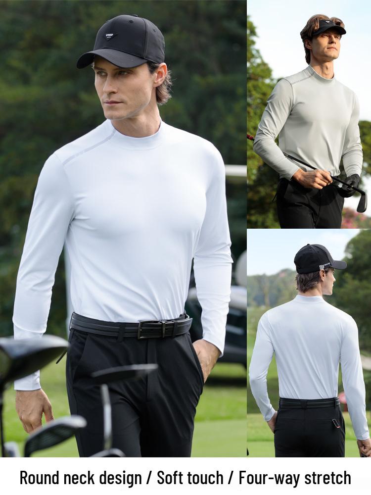PGM2026 Men's Long Sleeve Golf Base Layer - Stretchable, Soft Spring/Summer Top