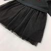 Black cat dress with cat ears and Halloween baby baby long headband, costume, clothes, girl, black, sleeves, P2294E-80-01