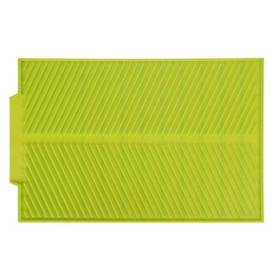Rectangle Silicone Drain Mat Drying Dishes Pad Heat Resistant Slip Proof Tray