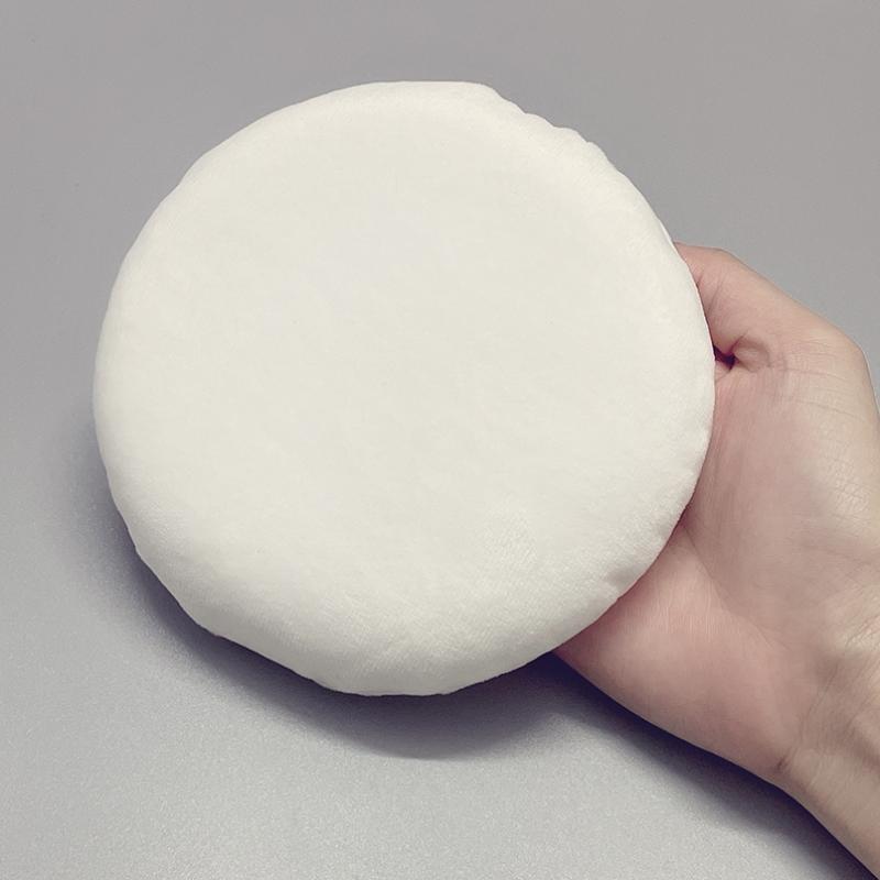 4Pcs 12Cm Round Flocking Powder Puff Large Loose Powder Puff Makeup Artist Powder Puff Ribbon Hook Hand Glove Puff