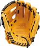 ZETT Youth Baseball Softball Ground Hero True Yellow BJGB76525F Glove, All-Around, Left-Handed Throw, (5400), Size Small,