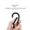 Black Gourd-Shaped Carabiner Keychain with Metal Hook for Outdoor Water Bottles and Backpacks