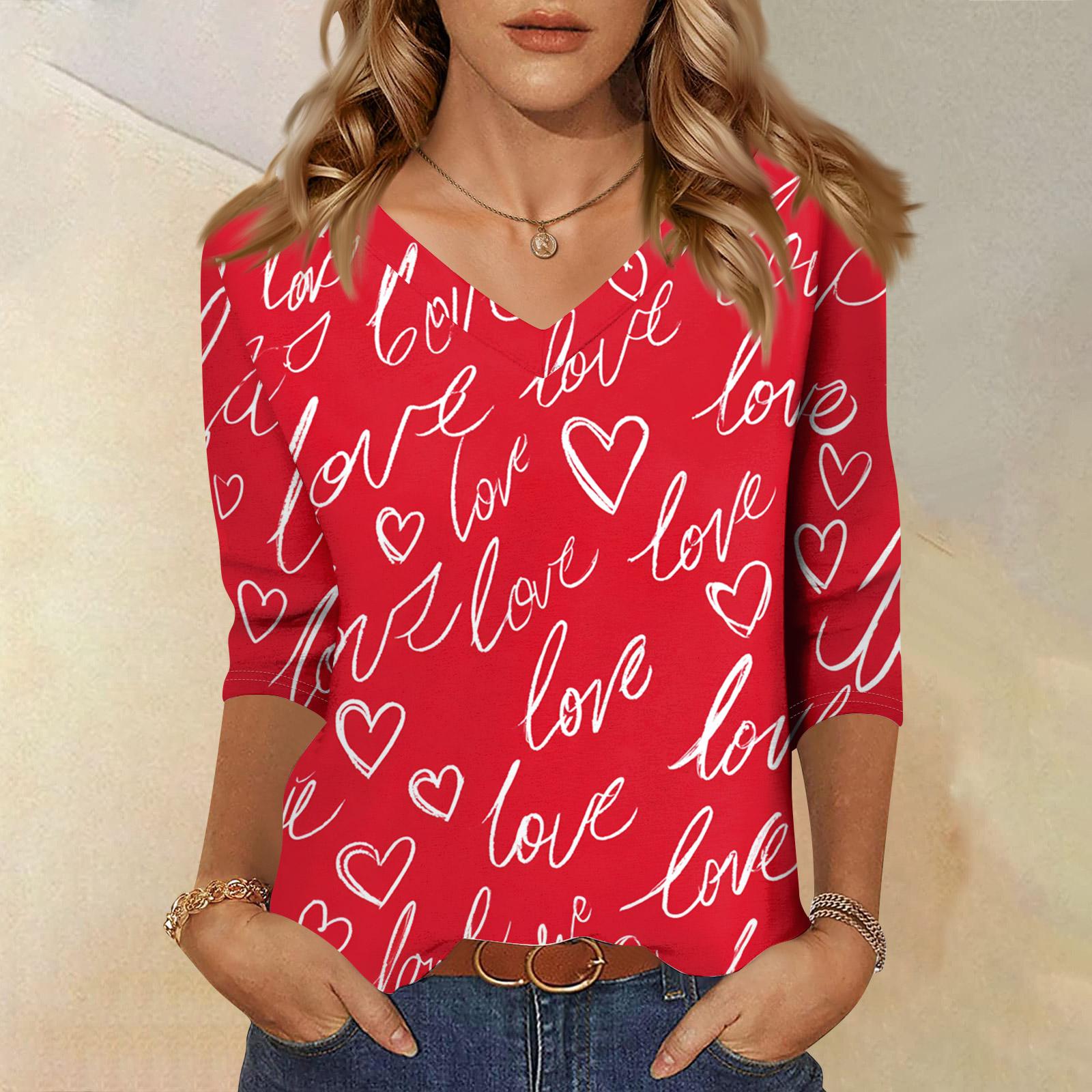 

Жіноча модна повсякденна футболка з V-подібним вирізом і 3/4 рукавами XXL чорний