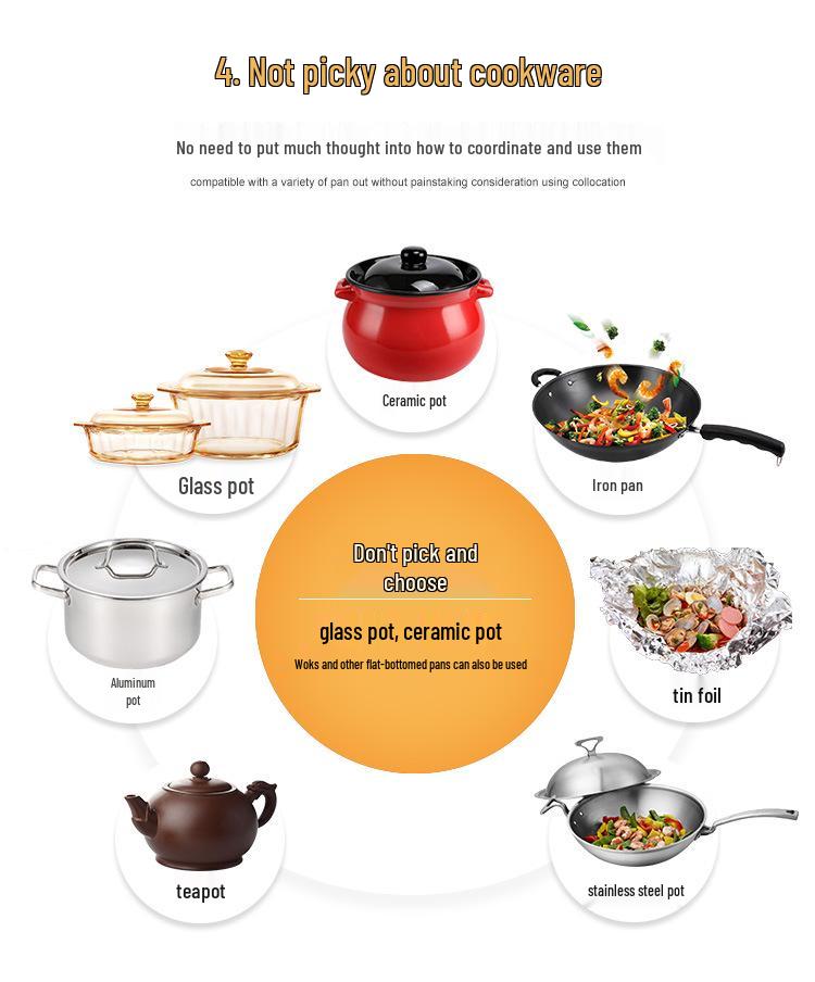 Fuge C43 High-Power Multi-Head Electric Ceramic Stove with Four Heating Zones