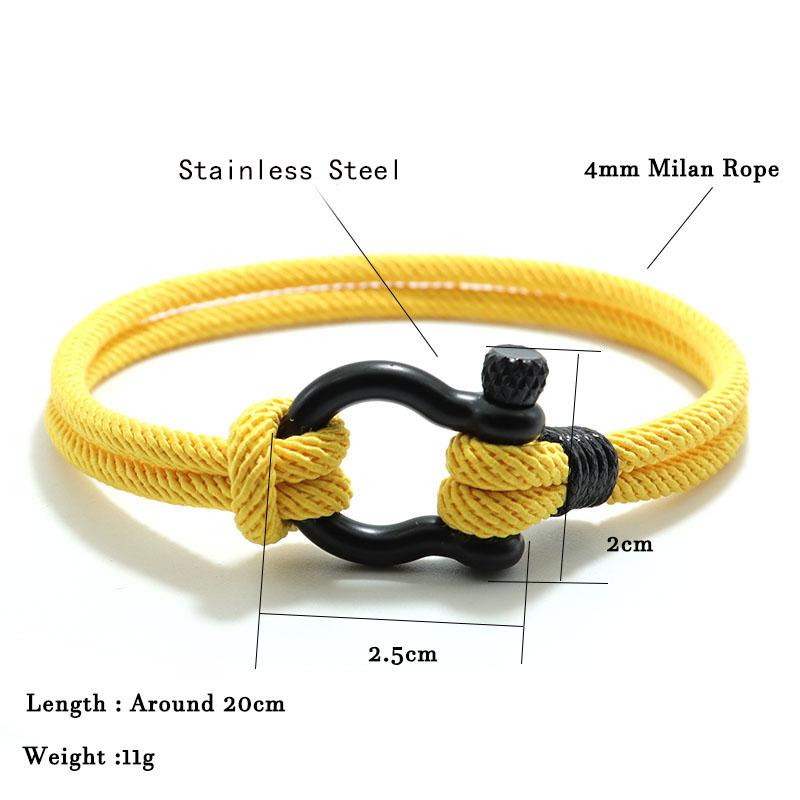 Noter Unique Outdoor Mountaineering String Bracelet For Men High Quality 4mm Cord Chain Wrap Braslet Leisure Wrist Accessories