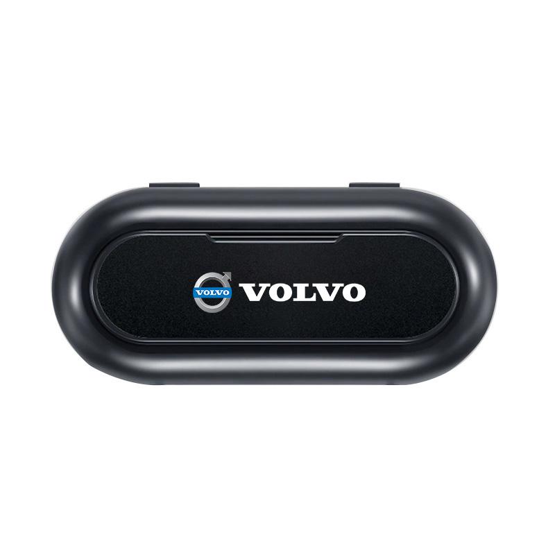 1Pcs Car Sun Visor Glasses Storage Box Holder Organizer Accessories Caps For Volvo 240 C70 S40 S50 S60 S70 S80 S90 V40 V50 V60 V90 XC40 XC60 XC90 Vnl
