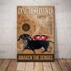 Dachshund Tin Metal Sign Coffee Poster Gift Wall Art for Cafe Kitchen Coffee Corner Coffee Pot for Men Women Xmas Gift 8x12inch