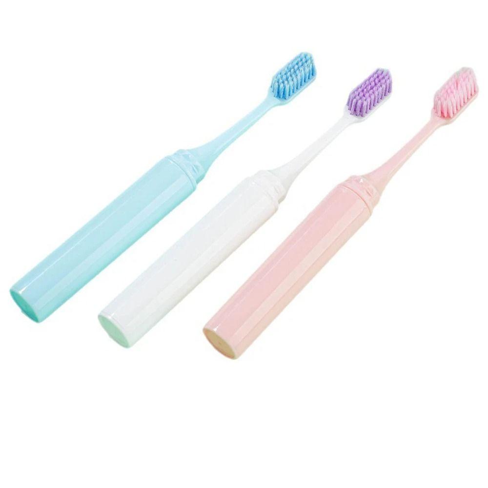 3Pcs Portable Travel Toothbrush Foldable Adult Toothbrush  for Adult Business Travel