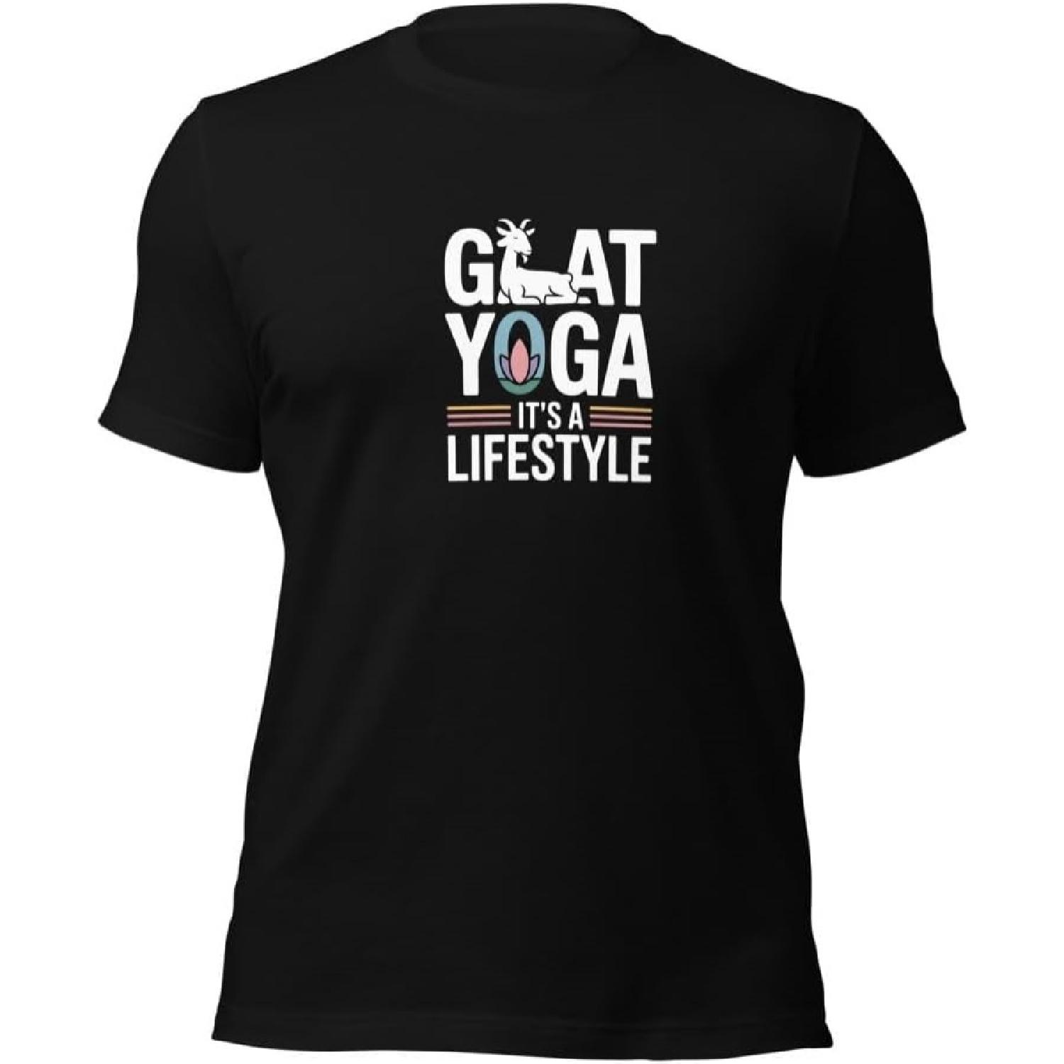 Goat Yoga Lifestyle T-Shirt _ Funny Yoga Apparel _ Cute Animal Shirt _ Wellness Gift _ Unisex Fit XXXXXL разноцветный
