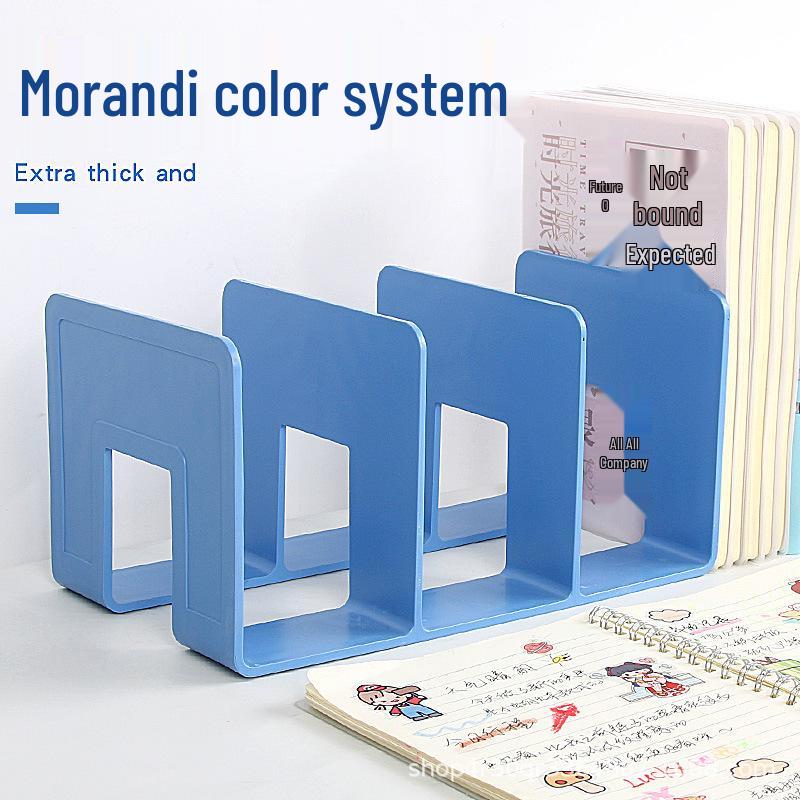 Morandi Stolní stojan na knihy s více přihrádkami: Průhledný úložný regál na čtení se čtyřmi přihrádkami