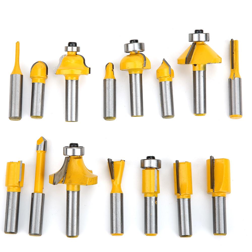 15PcsCelsiusSet Cemented Carbide Router Bit Woodworking Milling Cutter Kit with Storage Box