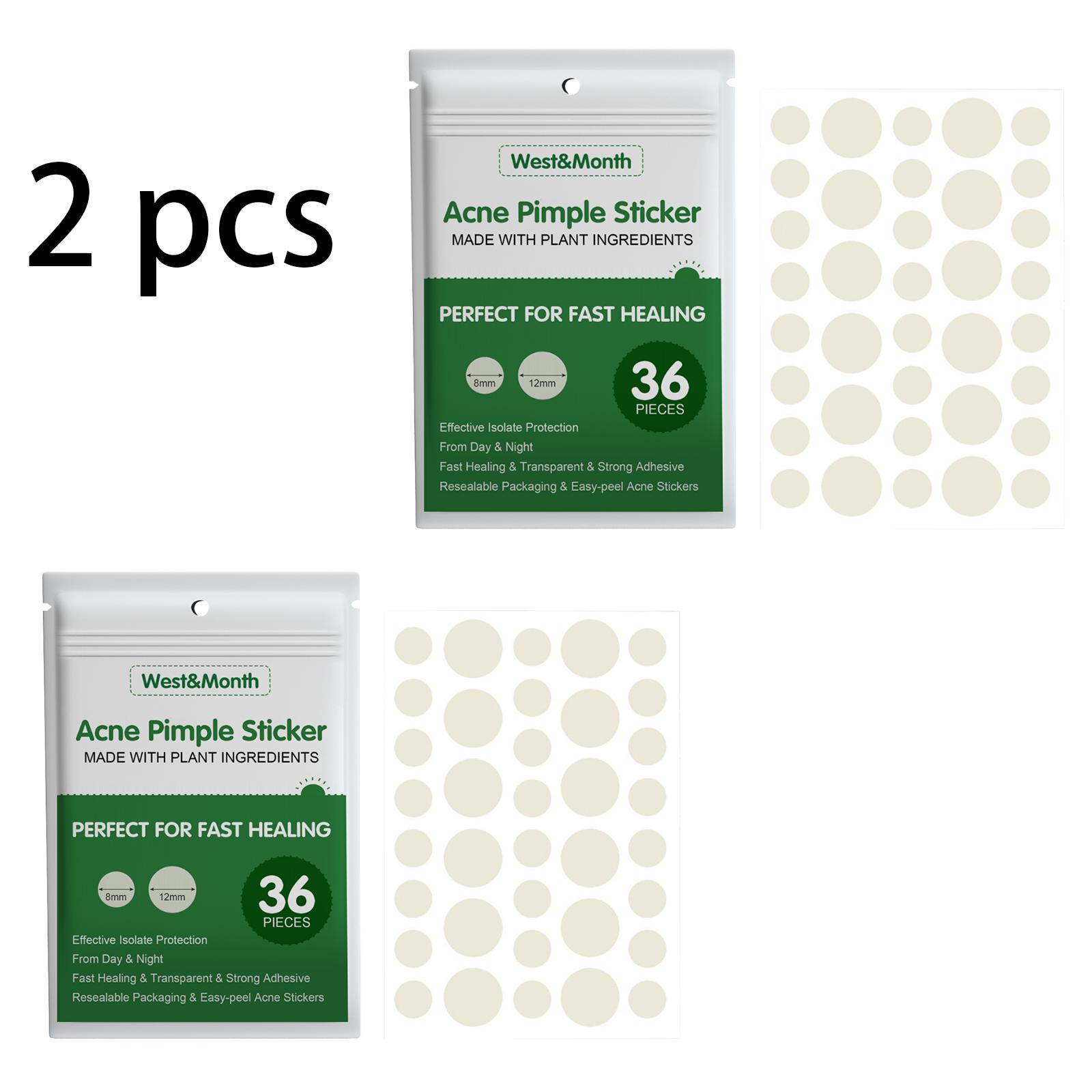 West&Month Гидроколлоидные пластыри от акне, Невидимые наклейки от акне, Гидроколлоидные пластыри для удаления прыщей и против акне, 36 шт.