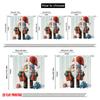 2pcs,2D Plane Printing Pattern Curtains Cute Santa Claus Presents Snow (3) Polyester Fabric (without Rod) Decorations Inside Use