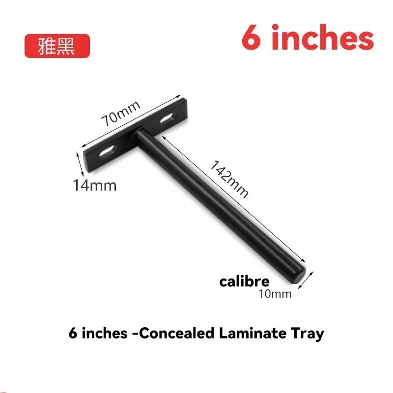 1PCS 4"6" Folding Shelf Support Bracket Hidden Floating Wall Shelf Support Brackets for Heavy Duty Bracket