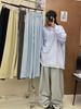 Da7 Women's Korean Style High Waist Wide-Leg Pants - Plus Size, Spring Casual, with Drawstring, Loose Fit.