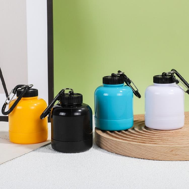 Protein Powder Jar with Carabiner Portables Shakers Cartridges, Suitable for Outdoor Sports, Gym Fitness