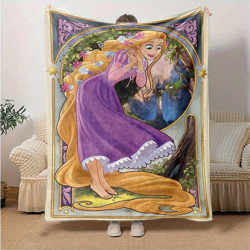 1pz Incredibles Rapunzel & Pascal Principesse Disney Coperta Plaid Arredo Casa, Copridivano, Esterno, Regalo per Amici, Coperta in Flanella, Camera da
