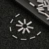 100pcs/lot White Round Real Aluminum Tube Wire Pipe Crimp Sleeves Sea Fishing Line Tube accessories